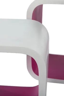 Produktbild von Regalwürfel Cubic Kim 4er Set MDF Weiß&Lila