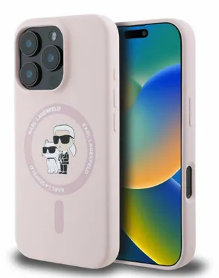 Immagine prodotto di Karl Lagerfeld Klhmp16Xscmkcrhp Iphone 16 Pro Max 6.9 Różowy/Pink Hardcase Silicone Karl&Choupette Anello Magsafe