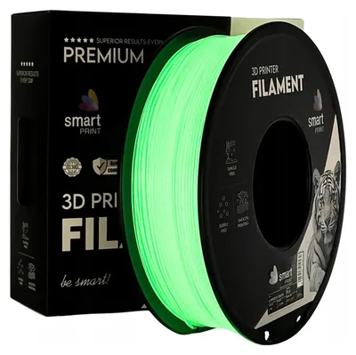 Obrázek produktu pro Světélkující PLA filament Glow Smart Print, zelený, 1,75 mm, 1000 g, 3D tiskárna