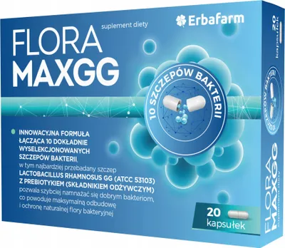 Produktbild von FLORA MAXGG probiotische Darmimmunität Erbafarm 20 Kapseln