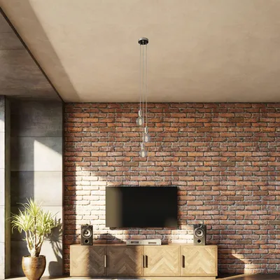 Image de Creative-Cables : suspension multiple à 3 branches, livrée avec un câble en tissu et des finitions en métal