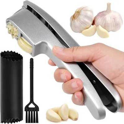 Obrázek produktu pro Lis na česnek - Nerezová ocel - Ergonomický design - Snadné lisování česneku