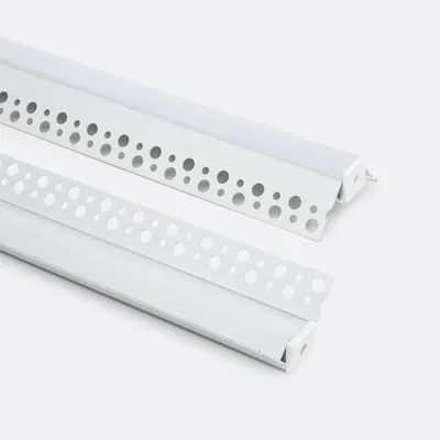 Produktbild von Aluminiumprofil Gipseinbau Ecke Arista für LED Streifen bis 15 mm Weiß 2 m Weiß transluzent