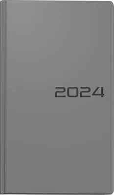Produktbild von 2024 BRUNNEN Taschenkalender9x15cm 2S/1W grau