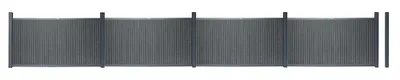 Produktbild von HOME DELUXE WPC Sichtschutzzaun CALLADO PREMIUM 4 x Element + 6 x Pfosten - Höhe: 115 cm | WPC Zaun, Sichtschutzzaun WPC, Gartenzaun WPC, WPC Sichtschutz, WPC Zaunelemente, WPC Trennwand, WPC Sichtschutzwand, WPC Gartenzaun, WPC Windschutz, witterungsbeständiger Sichtschutz,