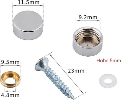 Produktbild von Bauschraube Spiegelschrauben Panelschrauben Edelstahl Zierschrauben