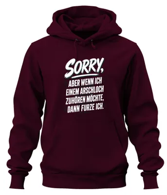 Obrázok produktu pre Prepáčte, ak som sa vyjadroval sarkasticky a urážlivo Mikina s kapucňou "Humor", bordová farba, veľkosť 3XL
