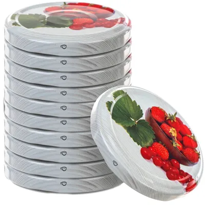Produktbild von KADAX Schraubdeckel fi66 mm, Ersatzdeckel Set aus Metall, Einmachdeckel 10 Stück
