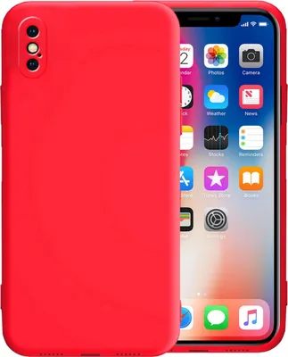 Produktbild von Apple iPhone X / XS Round Edge TPU Case Rot
