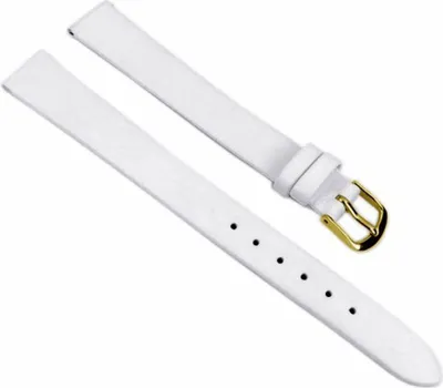 Produktbild von Eulit Dolly Uhrenarmband Kalbleder weiß seidenmatt rembordiert, Stegbreite:20mm