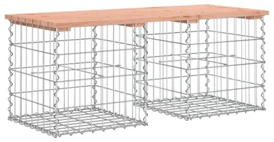 Obrázek produktu pro vidaXL Gabionová zahradní lavička 103x44x42 cm Masivní dřevo douglasky tisolisté