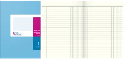 Produktbild von König Ebhardt Spaltenbuch mit festem Kopf - A5, 1 Spalte, 40 Blatt