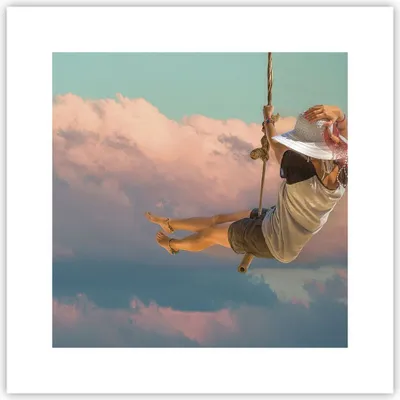 Produktbild von Poster - Poster ohne Rahmen - Schaukeln Seil Himmel - 30x30 cm - Wand Bild - Wanddeko - Wandbilder - Kunstposter - Wandposter - Bilder - Kunstdruck - Wanddekoration - Wandbild - P2XAC30x30-4259