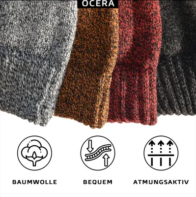Produktbild von OCERA 6 Paar Damen Thermo-Kniestrümpfe mit Vollfrottee und Softbund im Farbmix Gr. 39/42