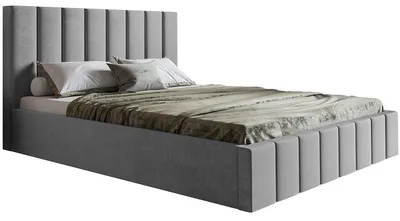 Productafbeelding van Boxspringbed 180x200 Moris - Slaapkamer, bed met opbergruimte, metalen lattenbodem - Modern tweepersoonsbed, grijs
