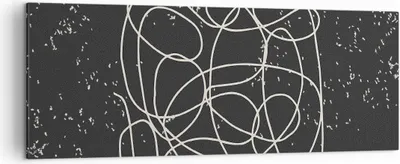 Produktbild von Bild auf Leinwand - Leinwandbild - Einteilig - Modern Linie Schwarz - 140x50cm - Wand Bild - Wanddeko - Wandbilder - Leinwanddruck - Bilder - Wanddekoration - Leinwand bilder - AB140x50-4649