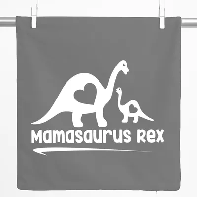 Produktbild von Huuraa Kissenbezug Mamasaurus Rex Dinosaurier 40x40cm Steel Grey Baumwolle Dekokissenbezug Geschenkidee