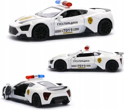 Produktbild von Polizei Einsatzfahrzeug mit Licht & Sound - Spielzeugauto mit Antrieb & Sirene 13cm