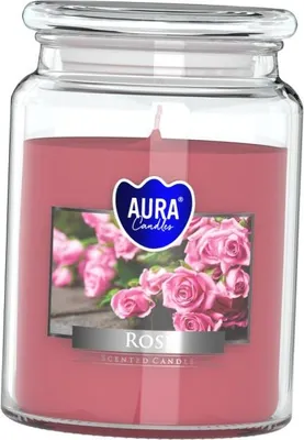 Obrázek produktu pro VELKÁ vonná svíčka ve sklenici BISPOL Aura 100H ROSE