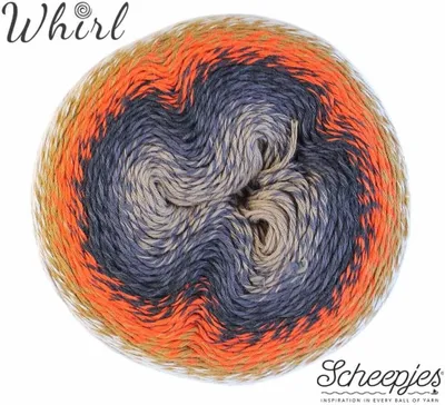 Productafbeelding van Scheepjes Whirl 1000m - Kleur 771 Jumpin' Jaffa Pop, garen van katoen en acryl