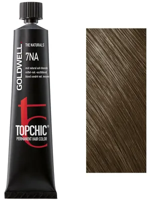 Produktbild von Goldwell Topchic The Naturals, Braun, 7NA, Mid Natural Ash Blonde, Unisex, 60 ml, Alle Haare