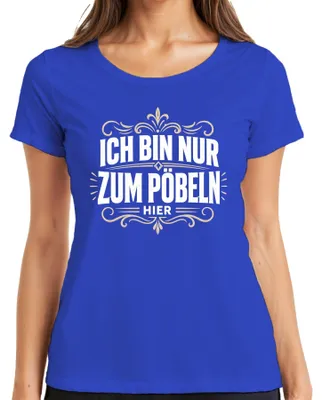 Obrázok produktu pre Tričko s nápisom "Len tu som, aby som provokoval a robil si srandu," sarkastické, modré, veľkosť XL