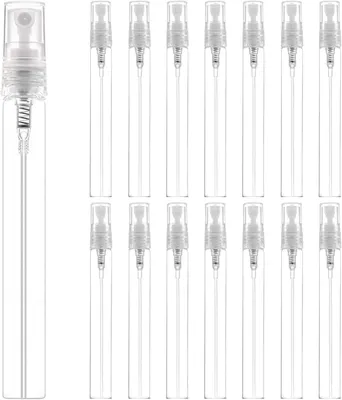Imagen del producto de Atomizadores de perfume, botellas rociadoras de 10 ml, paquete de 15 unidades, recargables, ideales para viajes