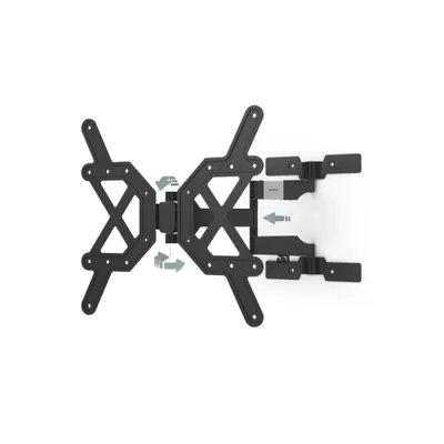 Produktbild von Hama Ultraslim, 30 kg, 812,8 - 1651 mm (32 - 65"), Aluminium, Kunststoff, Stahl, Schwarz