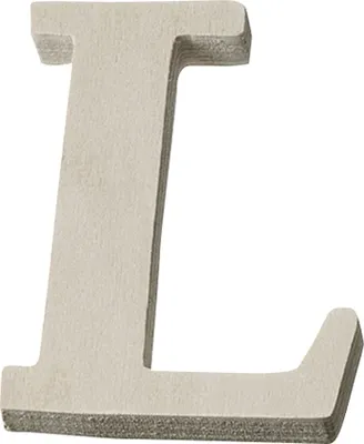 Produktbild von Holzbuchstabe L 8x6x1cm natur Packung mit 6 Stück