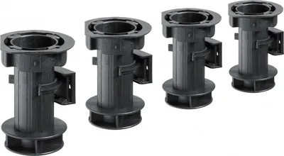 Immagine prodotto di Hettich 4x Sockelverstellfuß Möbelfuß max 200kg Kunststoff schwarz Clips 9219628