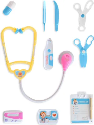 Image de Set de docteur pour enfants jouet 10 pièces bleu - taille unique