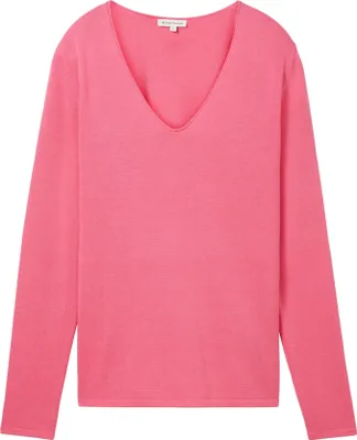 Produktbild von TOM TAILOR Dünner Strickpullover Knitted Basic Stretch Sweater Langarm V-Neck Größe: XXL