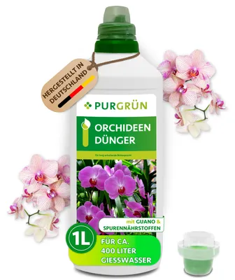 Produktbild von Purgrün Orchideendünger | Flüssigdünger für Blüten | 1L