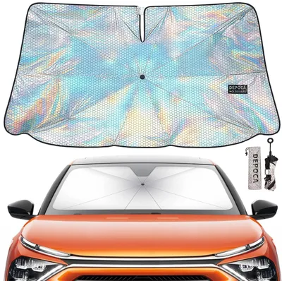 Obrázek produktu pro Hologuard – ochrana proti slunci pro okna automobilů – sluneční clona o rozměrech 125 x 65 cm, vhodná pro menší a střední automobily