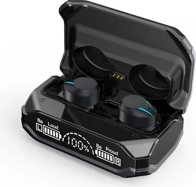 Obrázok produktu pre INF Čierne TWS Bezdrôtové Bluetooth 5.4 Slúchadlá - Dotykové Stereo Slúchadlá