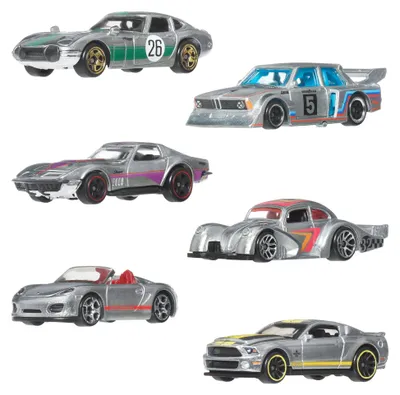 Image de Hot Wheels JLB26, Coffret de voitures, 3 ans, Plastique, Métal, Argent