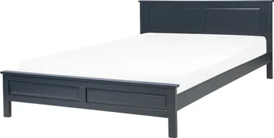 Produktbild von BELIANI Holzbett Blau 140 x 200 cm Mit Lattenrost Elegante Ausstrahlung Klassisch
