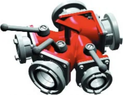 Produktbild von Verteiler Feuerwehr Storz BB/CBC Kugelabsperrung Kugelhahn ALU