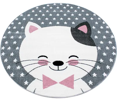 Zdjęcie produktu dla Carpetsale24 Dywan do Pokoju Dziewcz?cego Modny Wzór Prostok?tny lub Okr?g?y Mi?kki i Przytulny, Rozmiar: 160 cm okr?g?y