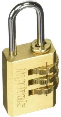 Immagine prodotto di Top Tools Lucchetto a combinazione per bagagli 21 mm, codice a 3 cifre