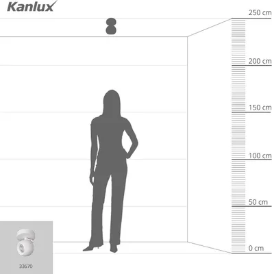 Produktbild von Kanlux Wand-Deckenleuchte GALOBA GU10 Weiß 33670