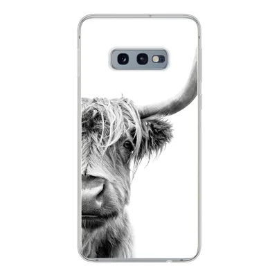 Produktbild von MuchoWow® Handyhülle Schutzhülle Hülle für Samsung Galaxy S10e Schottischer Highlander - Tiere - Schwarz - Weiß Silikon Softcase Handy Hülle - Handy