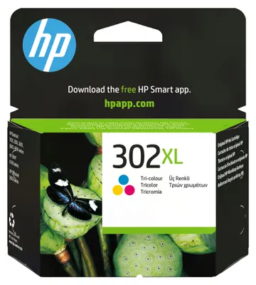 Produktbild von HP 302XL Druckerpatrone cyan, magenta, gelb (F6U67AE)