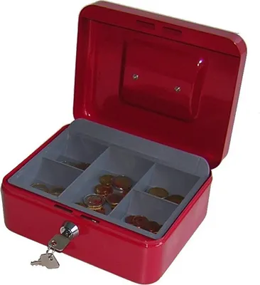 Produktbild von HMF 102-20 / 101-20 Geldkass.zyl.schloss 200x160cm, rot (1 Stück)