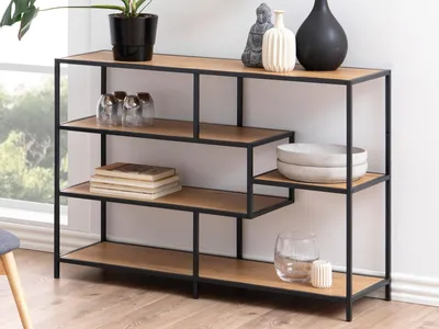 Image de Regal >Carney< in Wildeiche aus Metall - 114x78x35cm (BxHxT)