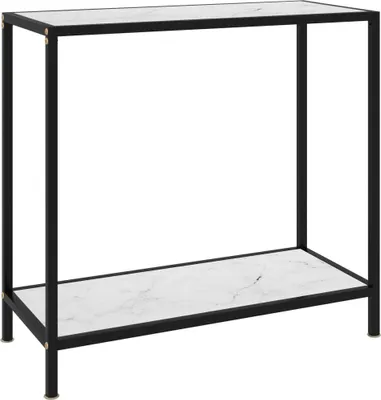 Obrázek produktu pro Konzolový stolek bílý 80 x 35 x 75 cm tvrzené sklo