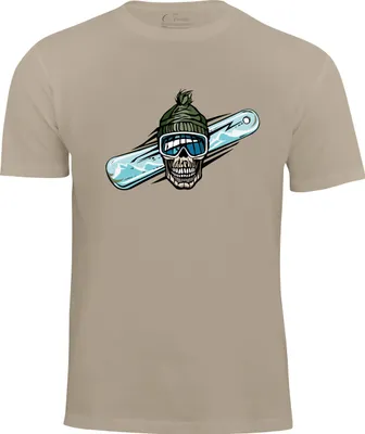 Produktbild von Cotton Prime® T-Shirt Skull on Snowboarding XL beige