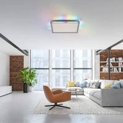 Produktbild von JUST LIGHT LED Deckenleuchte GALACTICA  45x45cm Flaches Deckenpanel, dimmbar, CCT, RGB Dreamcolor weiss Wohnbereich, z.B. Wohnzimmer, Schlafzimmer, Esszimmer, Flur, Büro-/Arbeitszimmer 15556-16