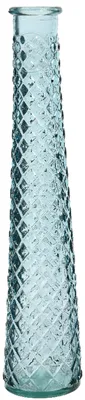 Produktbild von Decoris Vase - transparent hellblau - Diamant - Glas - H32 cm