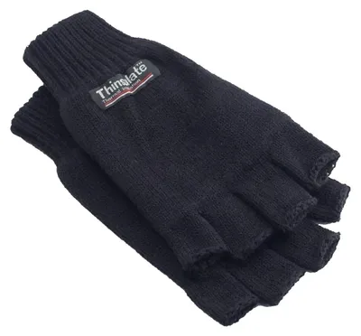 Produktbild von Yoko Uni 3M Thinsulate Thermo Winter/Ski Halbfinger Handschuhe FK1073 (Einheitsgröße) (Schwarz)